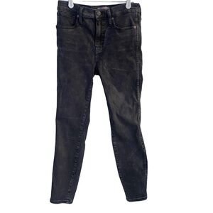 Madewell Black 10" High Rise Skinny Crop Denim Jeans Sz 26